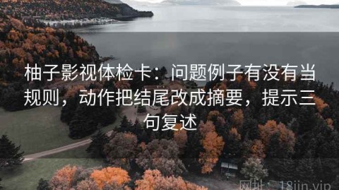 柚子影视体检卡：问题例子有没有当规则，动作把结尾改成摘要，提示三句复述